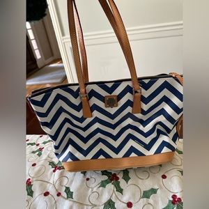 Dooney & Bourke Blue chevron shoulder bag